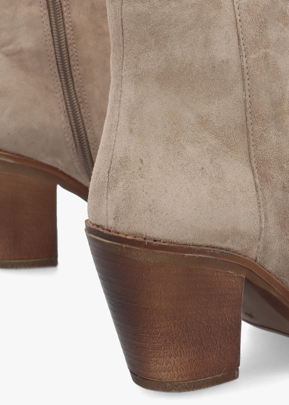 Lestern Taupe Suede Western Ankle Boots