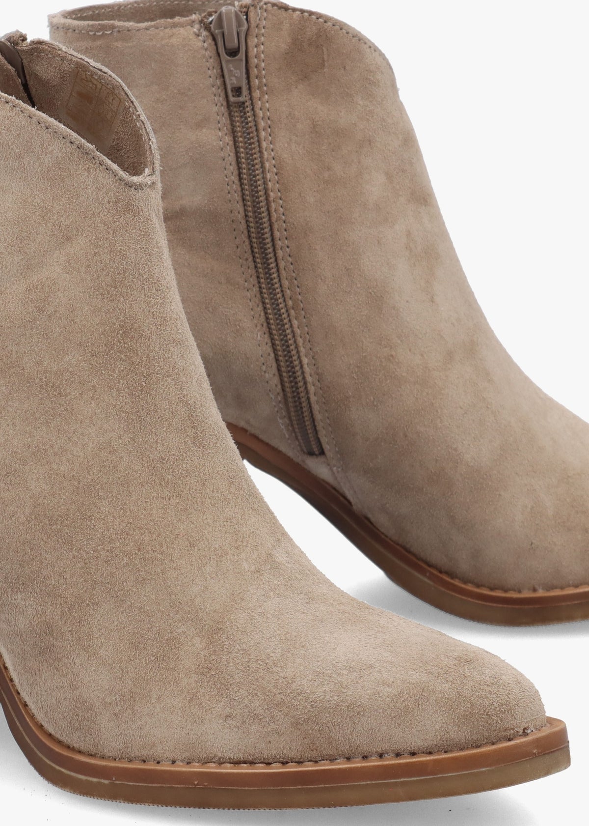 Lestern Taupe Suede Western Ankle Boots