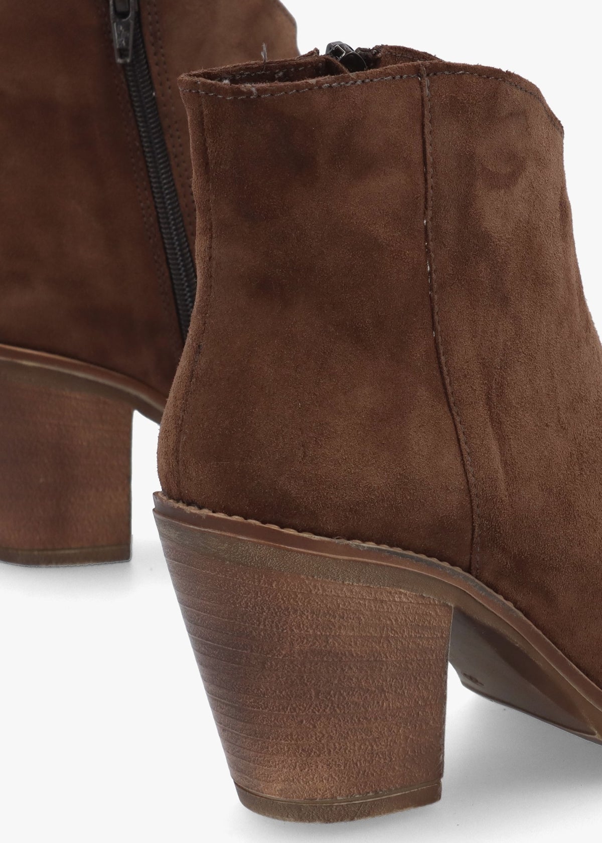 Lestern Brown Suede Western Ankle Boots