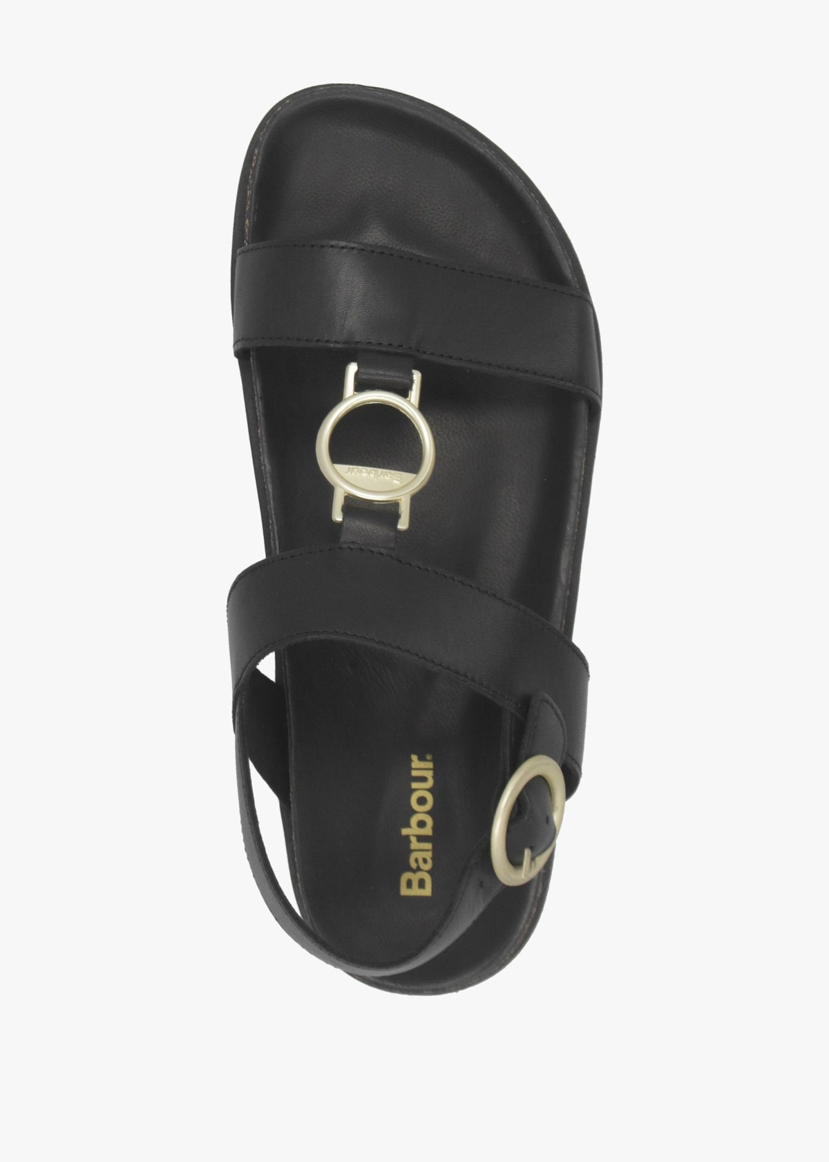 Gwen Black Leather Sandals