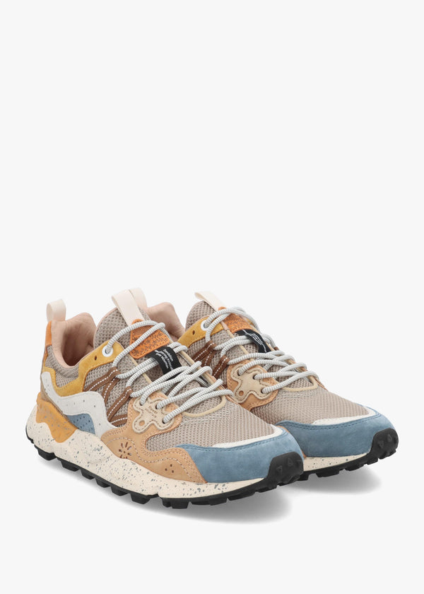 Men’s Yamano 3 Azure Stone Orange Suede & Nylon Trainers