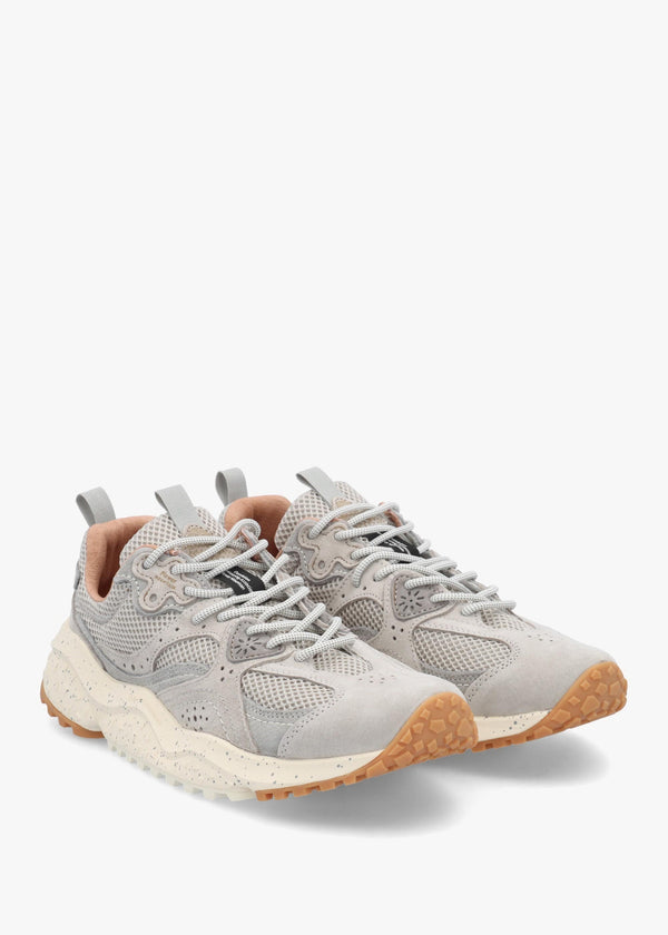 Men’s Wave Uni Light Grey Suede & Mesh Trainers