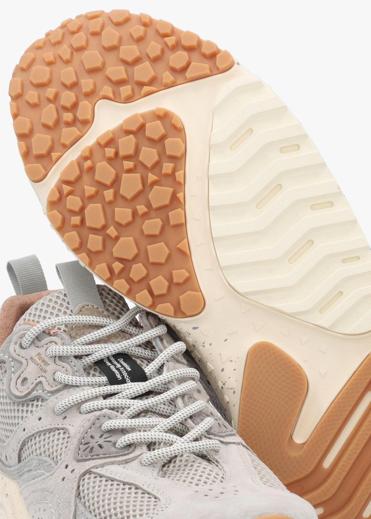 Men’s Wave Uni Light Grey Suede & Mesh Trainers