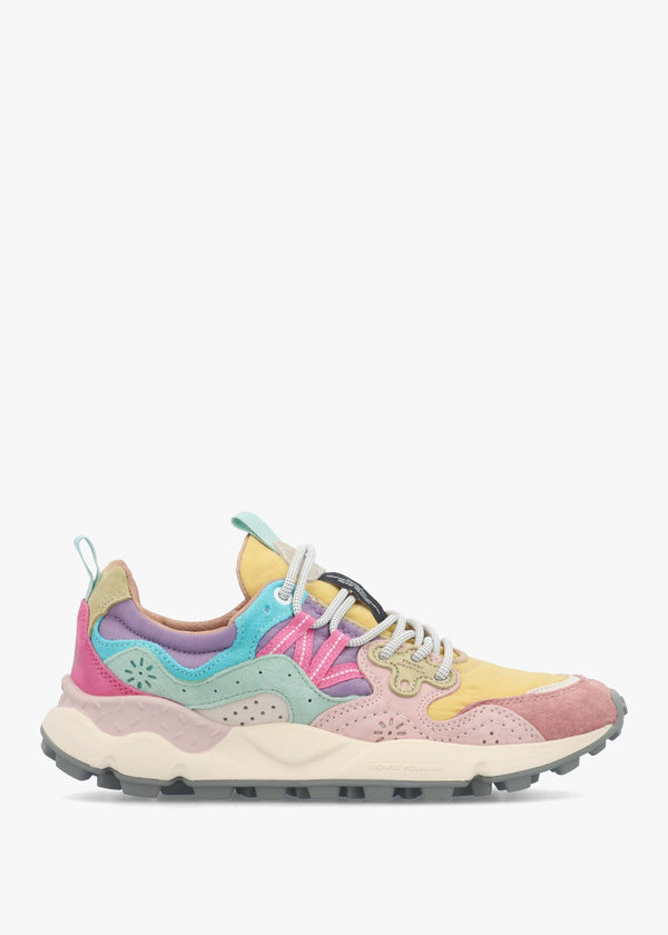 Women's Yamano 3 Pink Ocher Light Pink Suede & Nylon Trainers