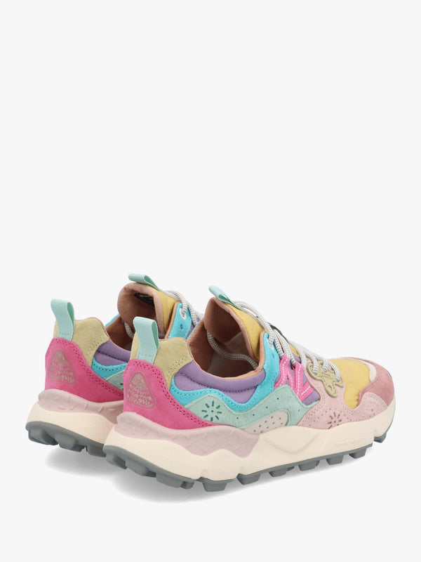 Women's Yamano 3 Pink Ocher Light Pink Suede & Nylon Trainers