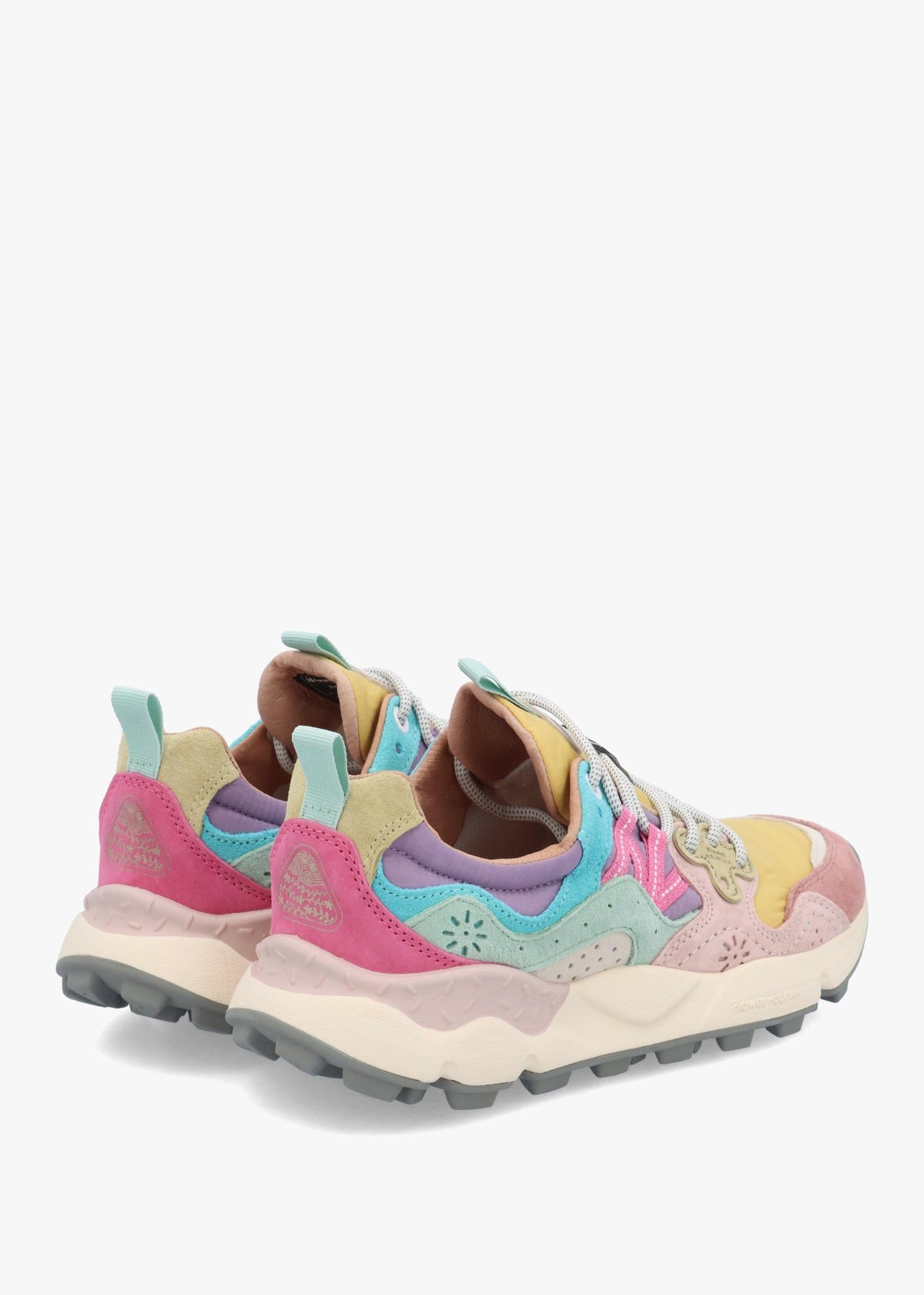Women's Yamano 3 Pink Ocher Light Pink Suede & Nylon Trainers