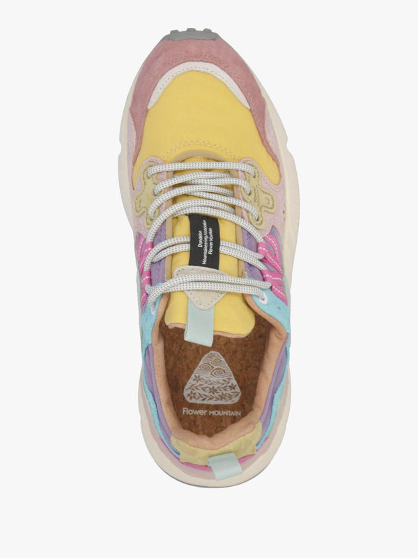 Women's Yamano 3 Pink Ocher Light Pink Suede & Nylon Trainers