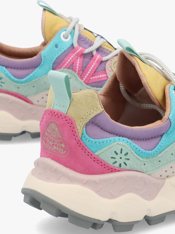 Women's Yamano 3 Pink Ocher Light Pink Suede & Nylon Trainers