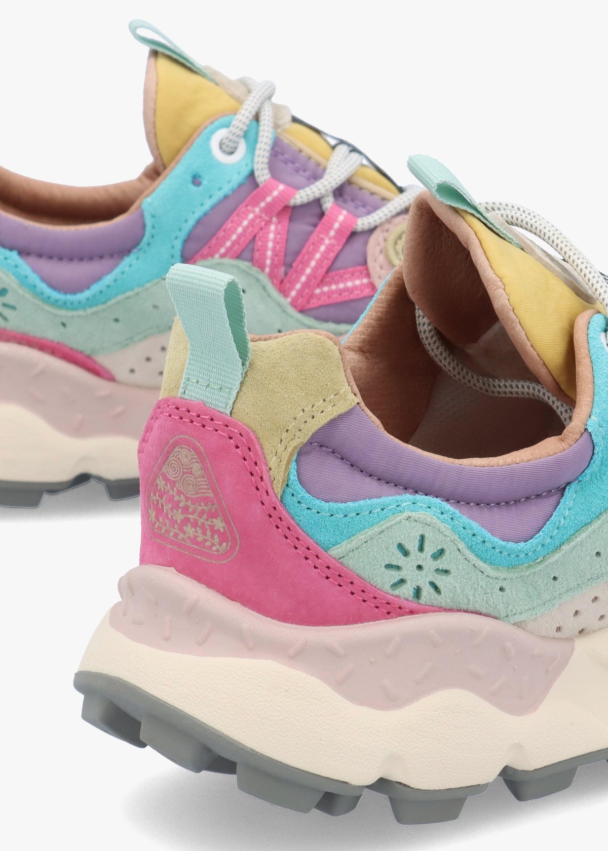 Women's Yamano 3 Pink Ocher Light Pink Suede & Nylon Trainers