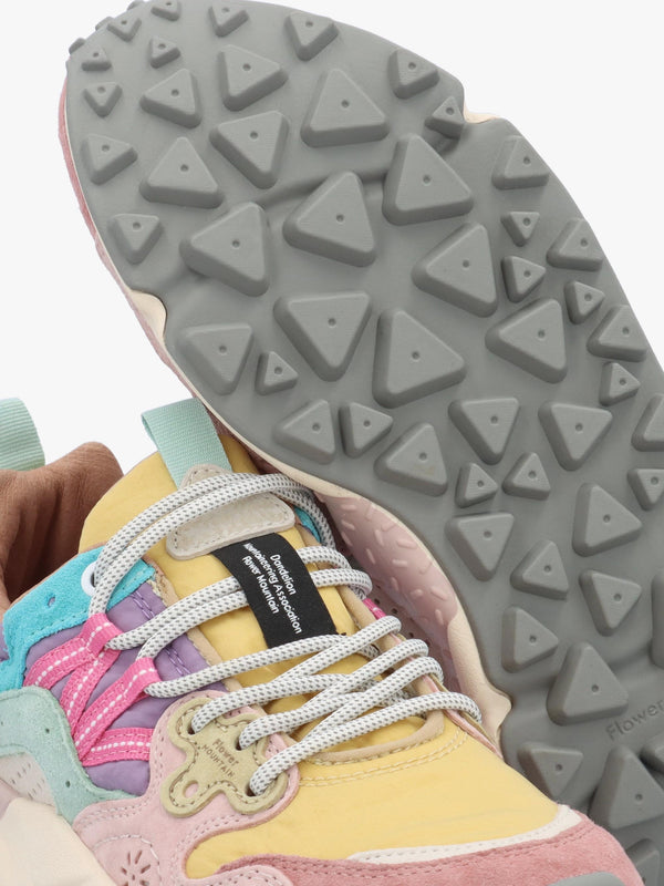 Women's Yamano 3 Pink Ocher Light Pink Suede & Nylon Trainers