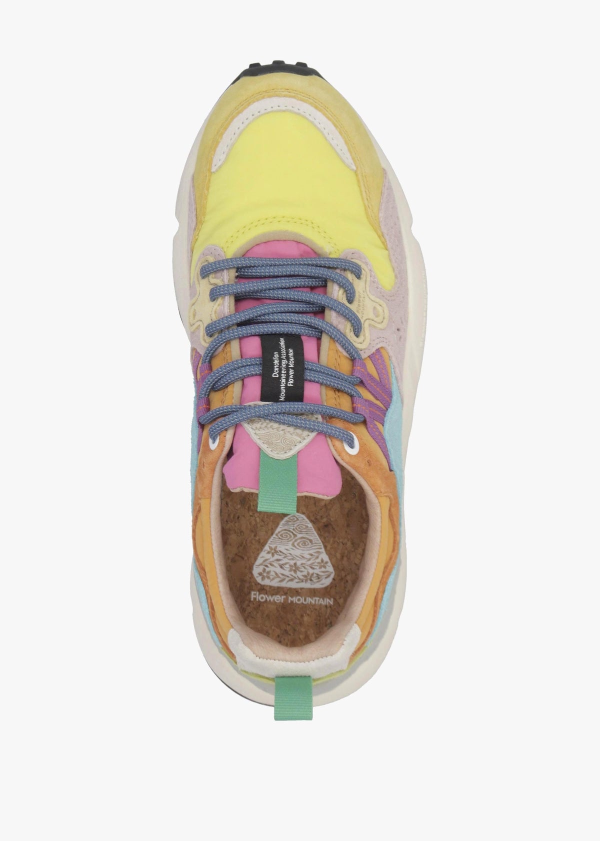 Women's Yamano 3 Yellow Light Lime Pink Suede Trainers