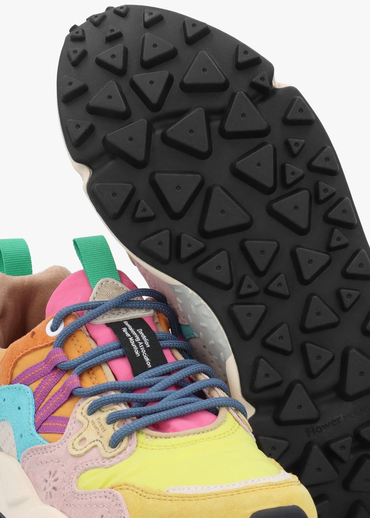 Women's Yamano 3 Yellow Light Lime Pink Suede Trainers