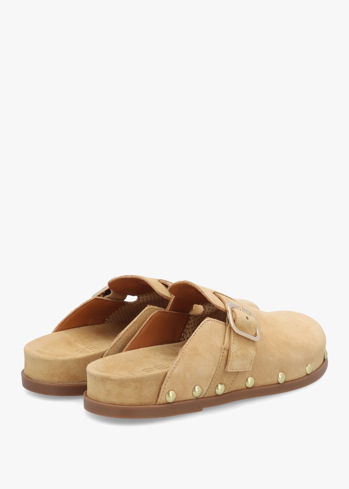 Ambur Beige Suede Mule Clogs