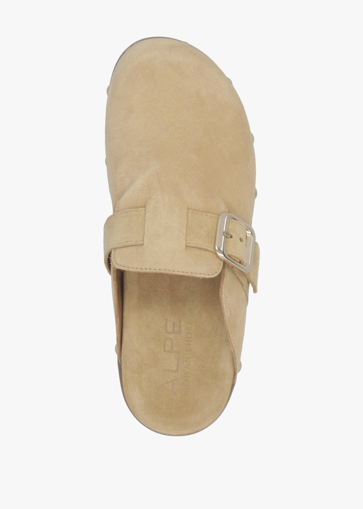Ambur Beige Suede Mule Clogs