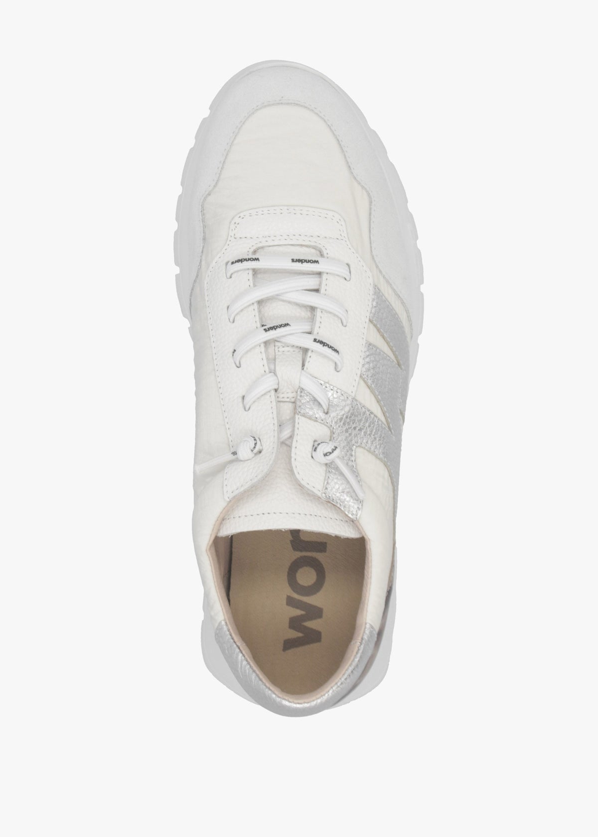 Odisei White Leopard Metallic Suede & Nylon Trainers