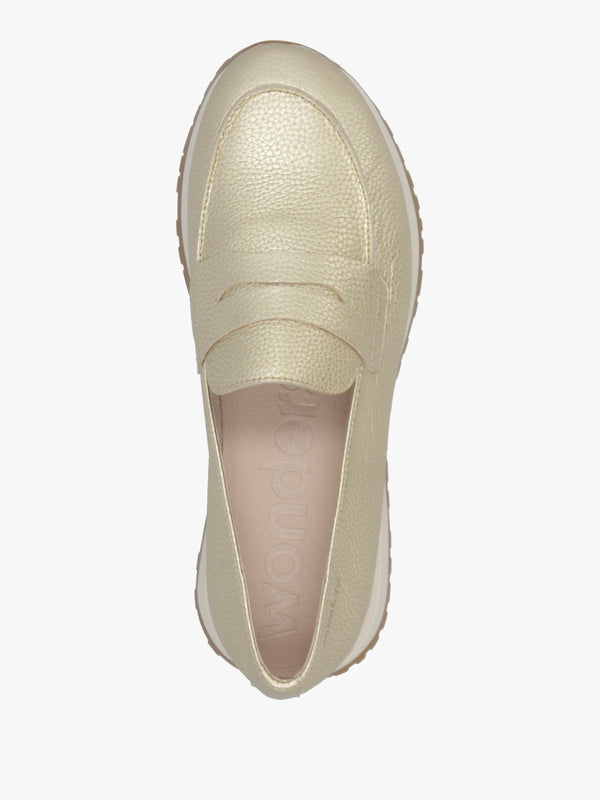 Towanda Platino Leather Loafers