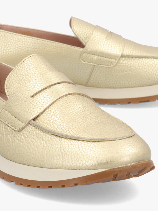 Towanda Platino Leather Loafers