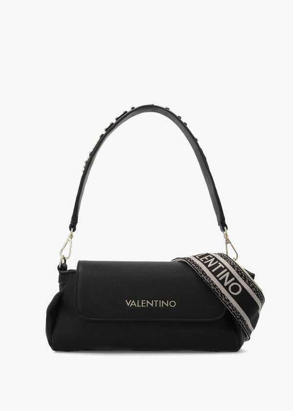 Dea Nero Front Flap Shoulder Bag
