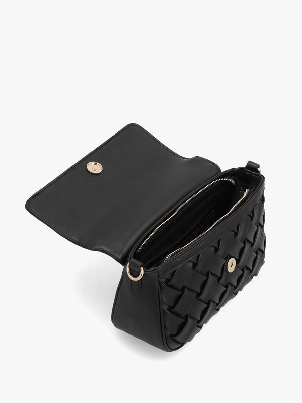 Ennis Nero Woven Shoulder Bag