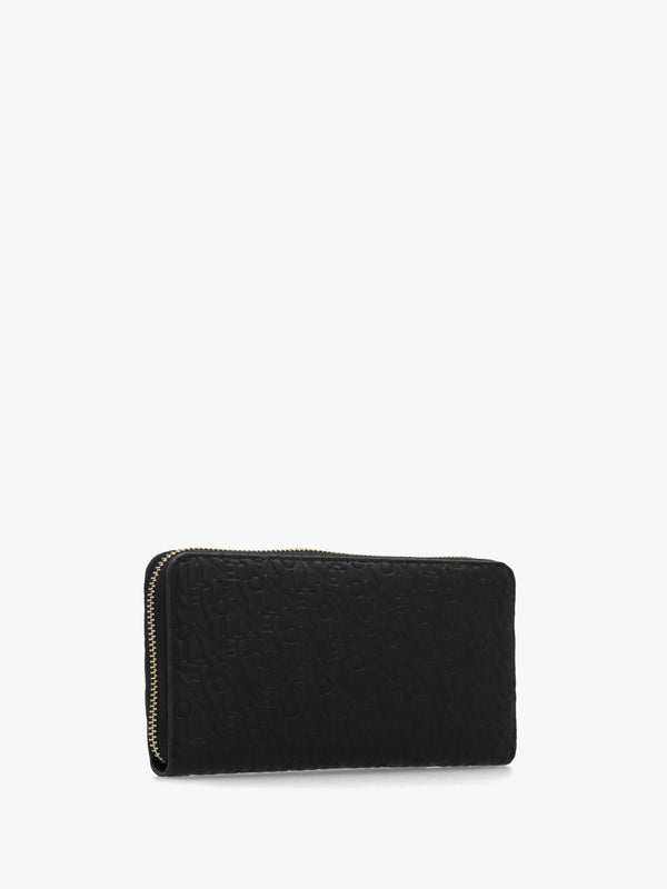 Falak Nero Zip Around Wallet