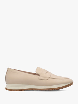 Towanda Beige Leather Loafers