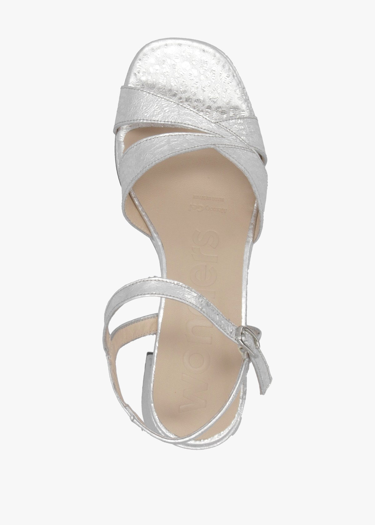 Zaida 20 Plata Leather Block Heel Platform Sandals