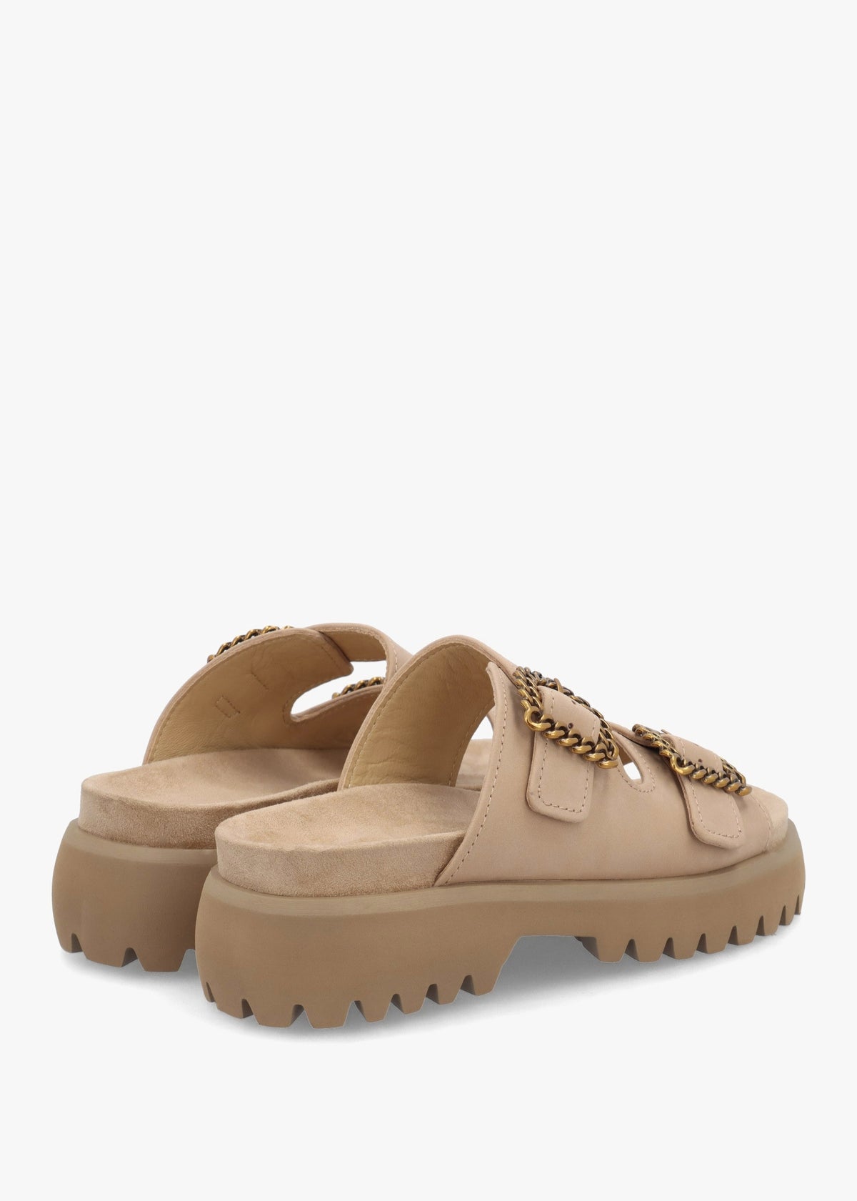 Annes Beige Suede Chunky Mules