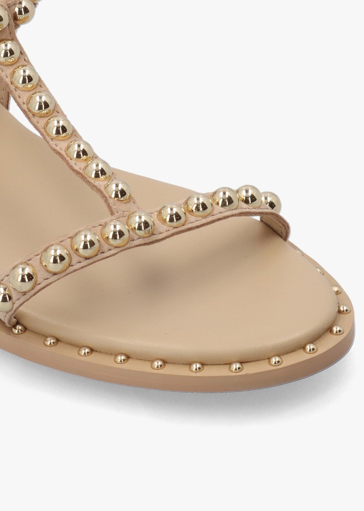 Eternal Beige Suede Studded Gladiator Sandals