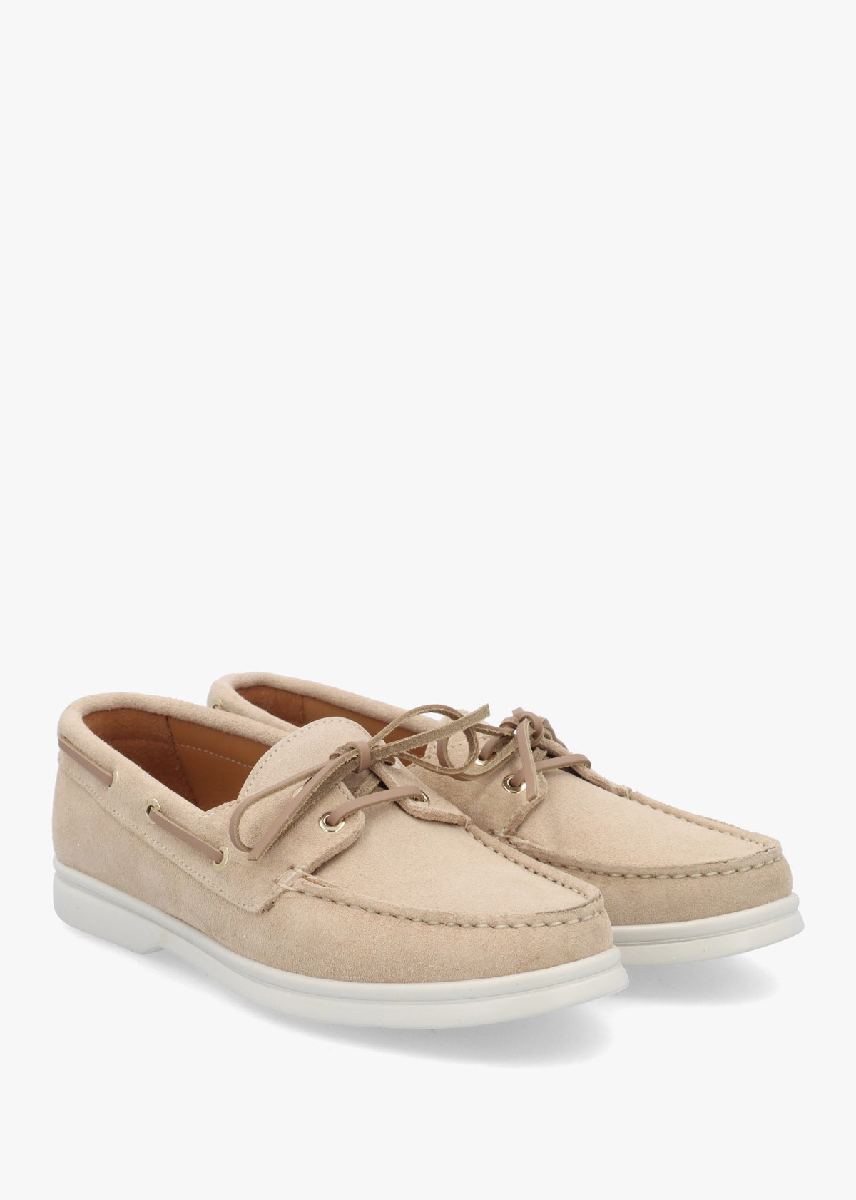 Pier Beige Suede Deck Shoes