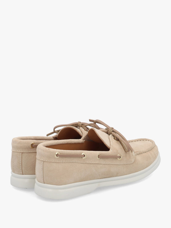 Pier Beige Suede Deck Shoes