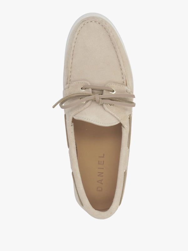 Pier Beige Suede Deck Shoes