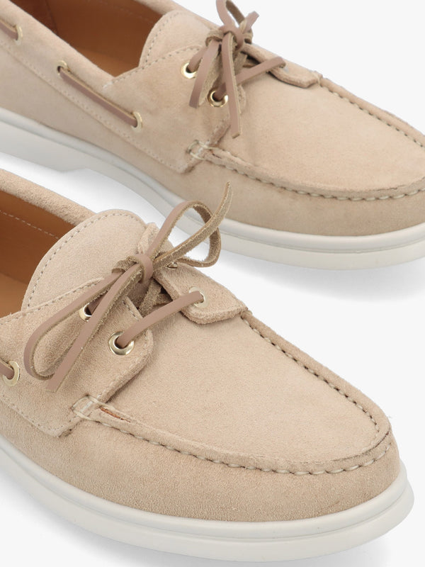 Pier Beige Suede Deck Shoes