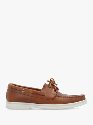 Pier Tan Leather Deck Shoes