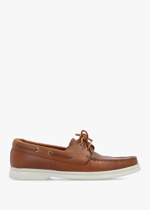 Pier Tan Leather Deck Shoes