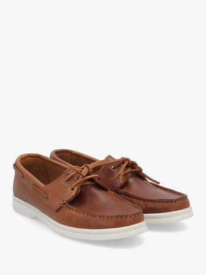 Pier Tan Leather Deck Shoes