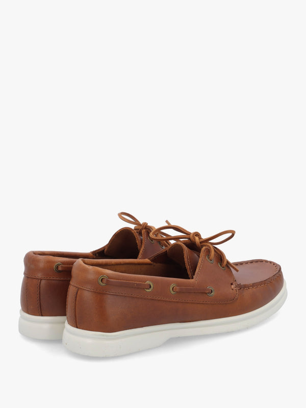 Pier Tan Leather Deck Shoes