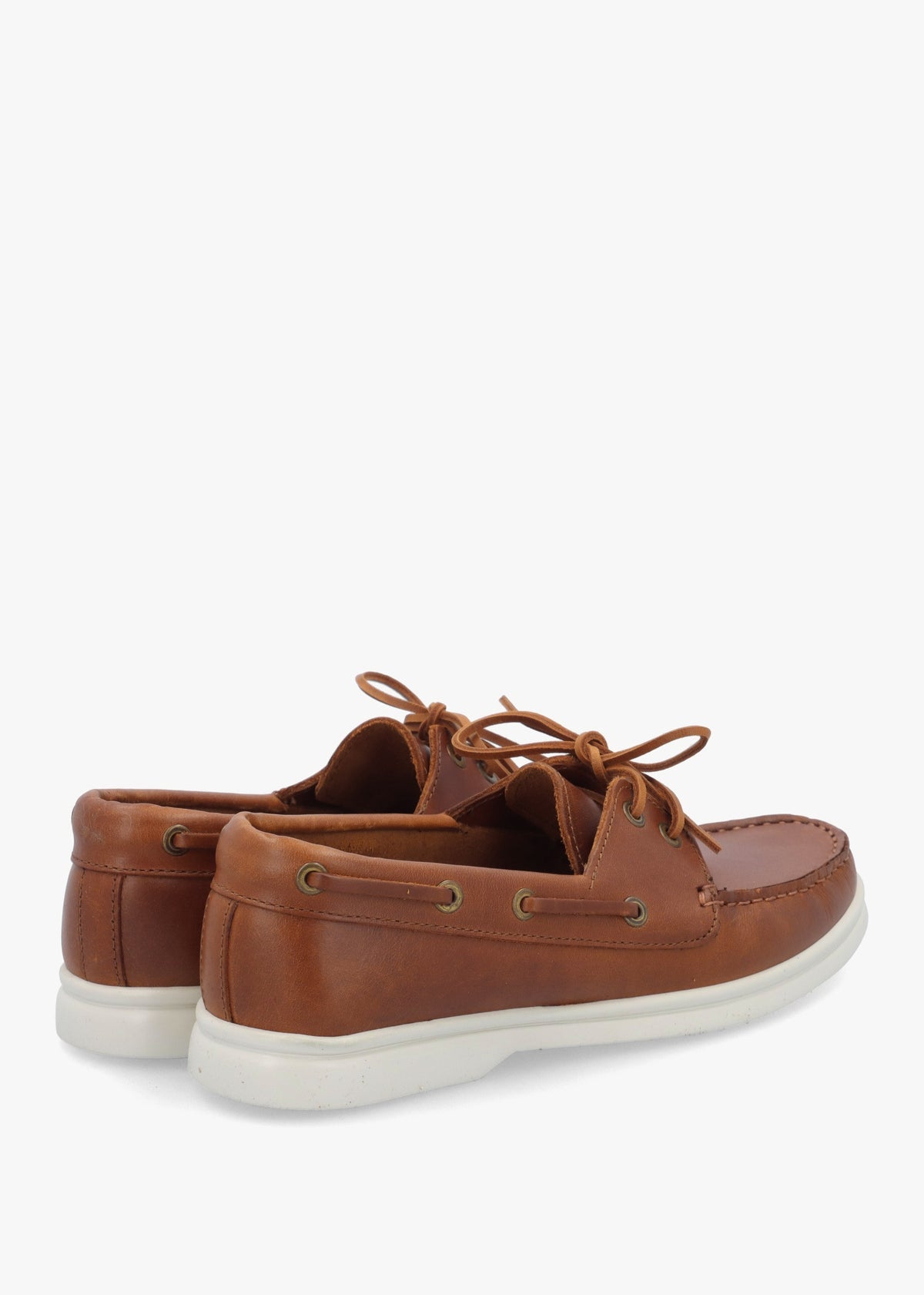 Pier Tan Leather Deck Shoes