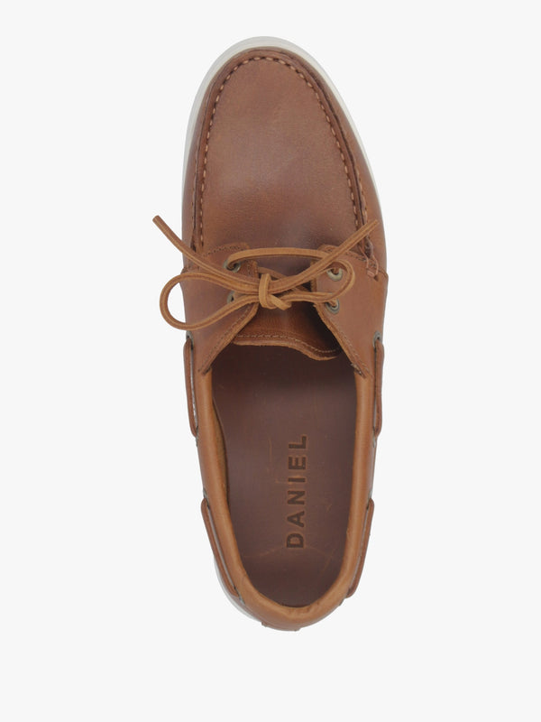Pier Tan Leather Deck Shoes