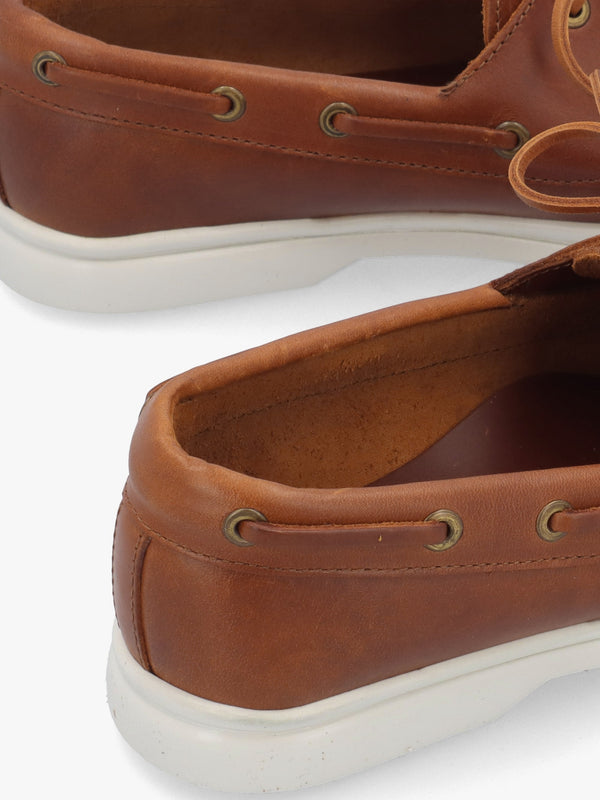 Pier Tan Leather Deck Shoes