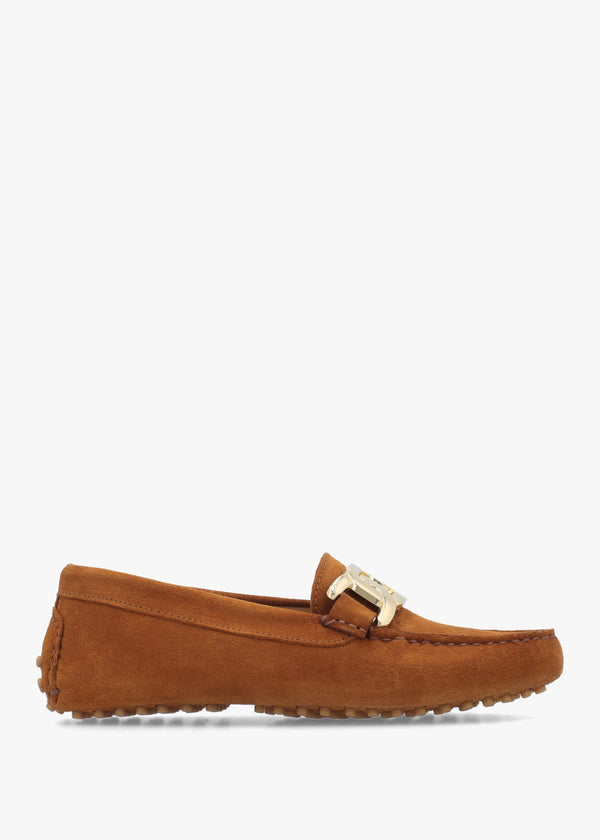 Privey Tan Suede Moccasin Loafers