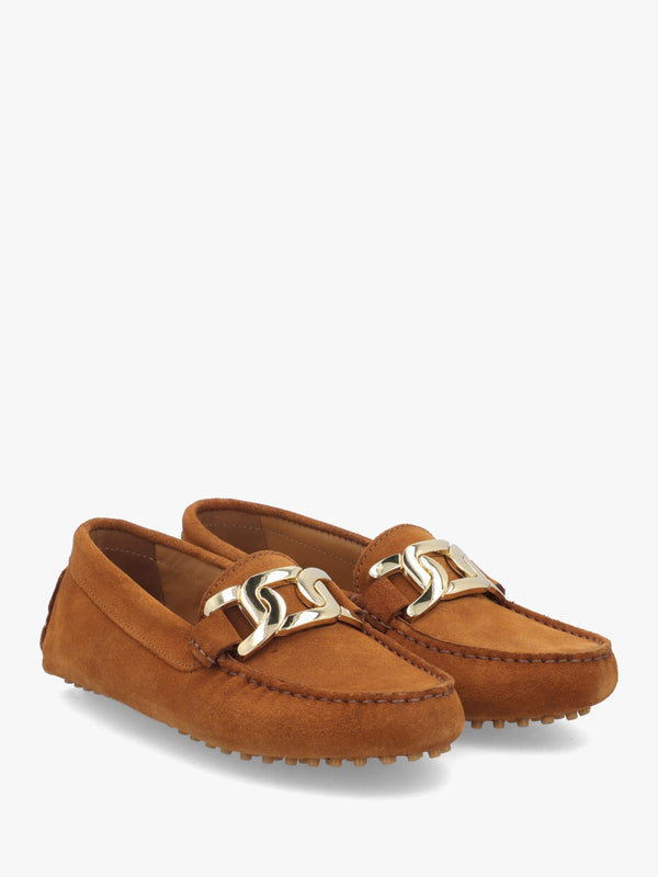 Privey Tan Suede Moccasin Loafers