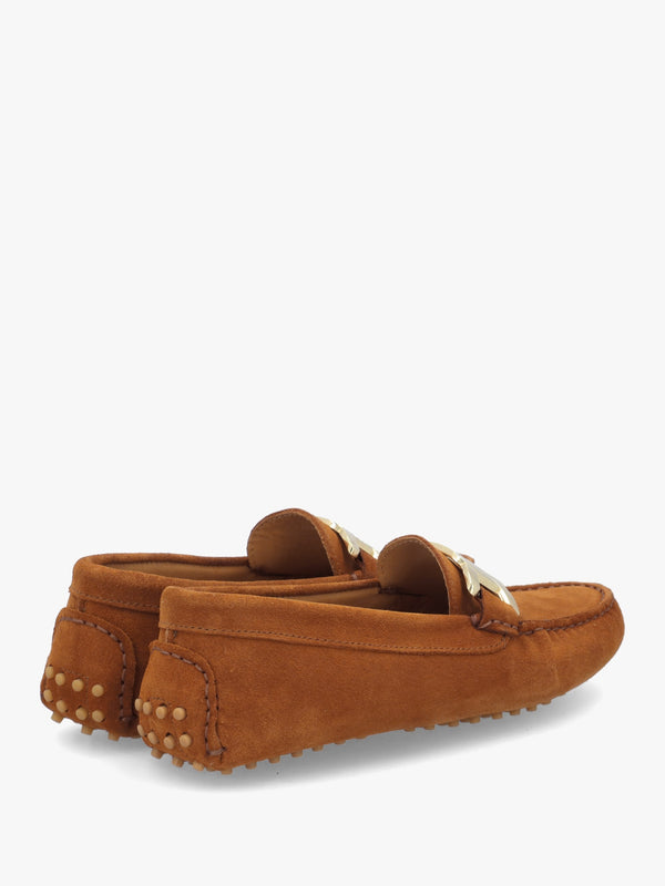 Privey Tan Suede Moccasin Loafers