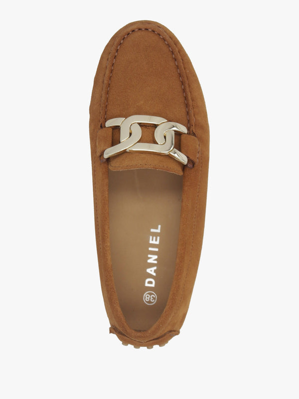 Privey Tan Suede Moccasin Loafers