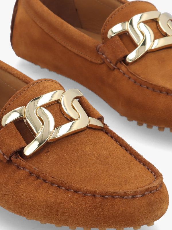Privey Tan Suede Moccasin Loafers