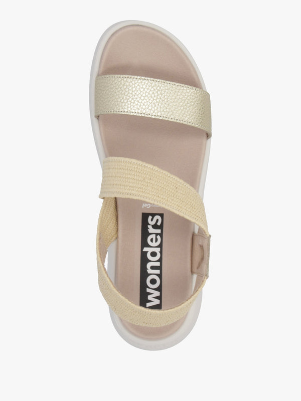 Mar 53 Platino Leather Sandals