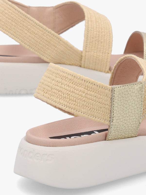 Mar 53 Platino Leather Sandals