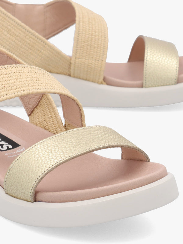 Mar 53 Platino Leather Sandals