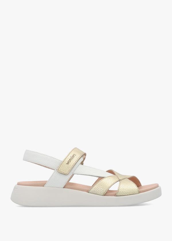 Mar 52 Platino Leather Sandals