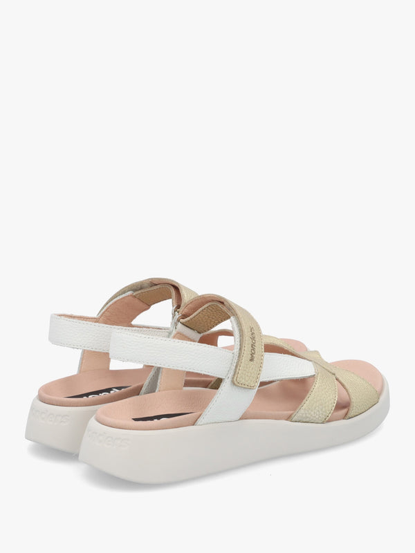 Mar 52 Platino Leather Sandals