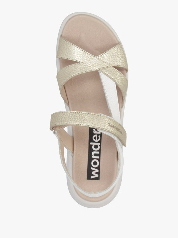 Mar 52 Platino Leather Sandals